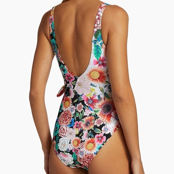 Johnny Was Floral Mirror & Evening Palace Wrap One Piece Swimsuit Sm - Picture 2 of 13